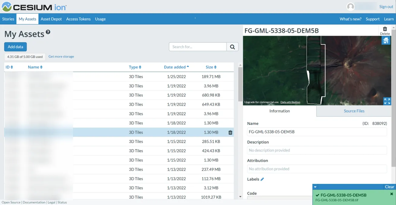 Cesium ion ダイアログ 4